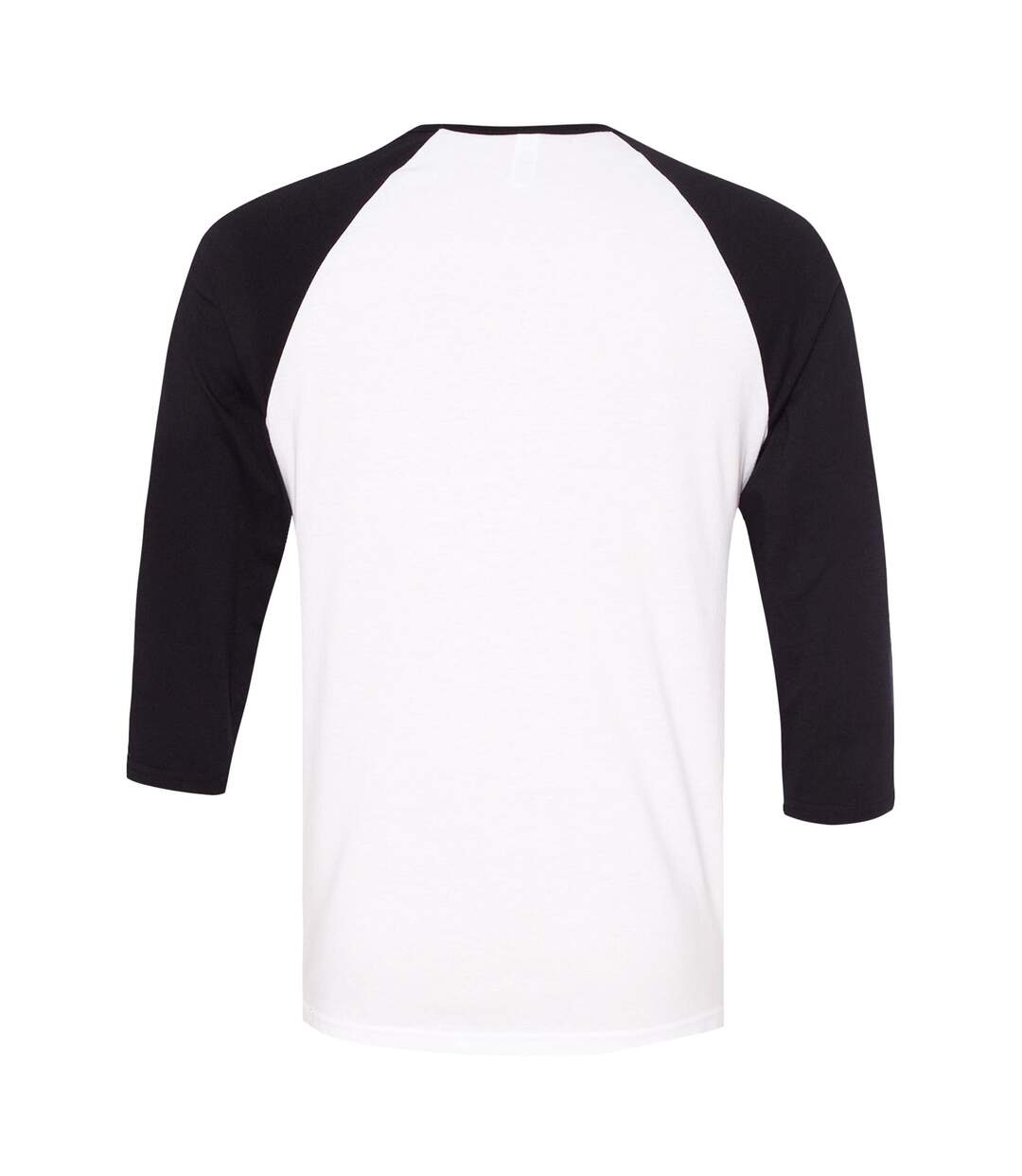 Canvas T-shirt De Baseball À Manches 3/4 Homme Blanc Noir Bella + Canvas-2