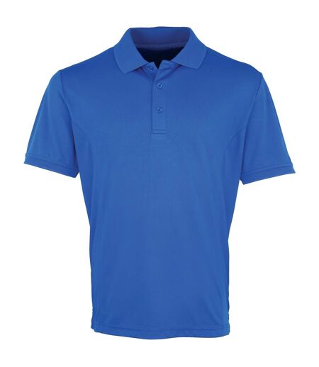 Premier Mens Coolchecker Pique Short Sleeve Polo T-Shirt (Royal) - UTRW4401