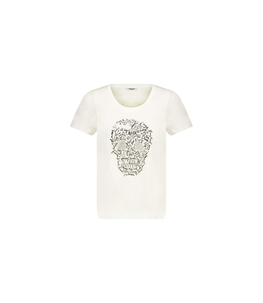 T-shirt femme à motif tête de mort LETTERSKULL