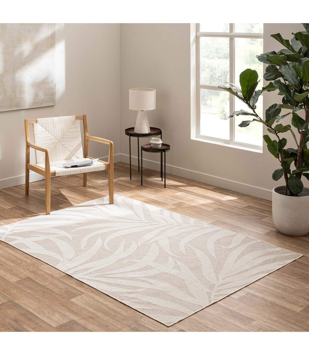Tapis Déco Relief Cancun 140x200cm Naturel-5