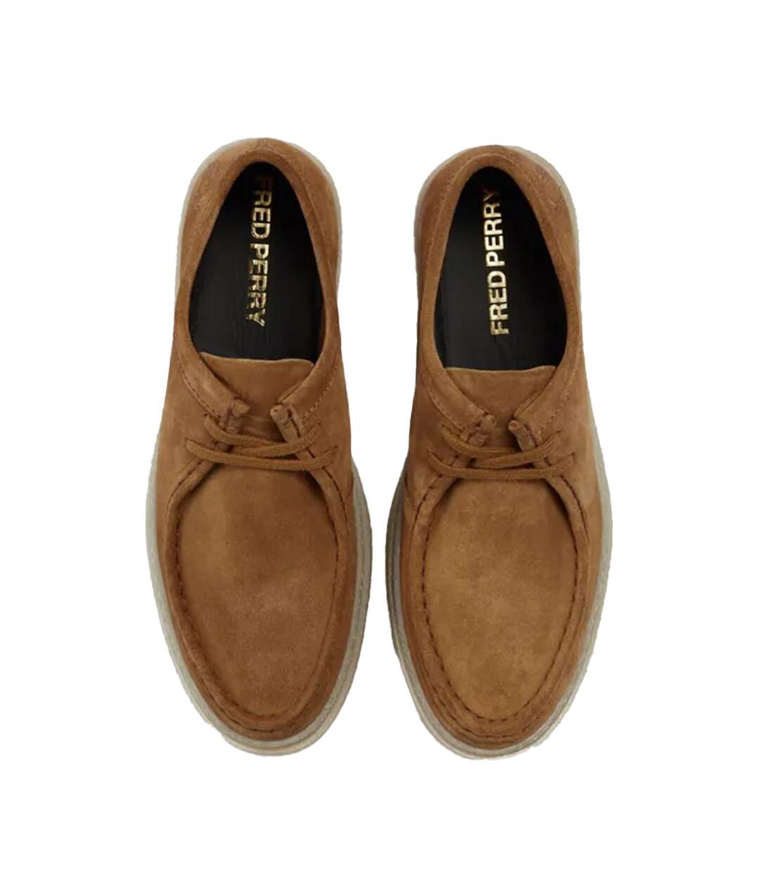 Mens dawson suede low trainers tan Fred Perry-1