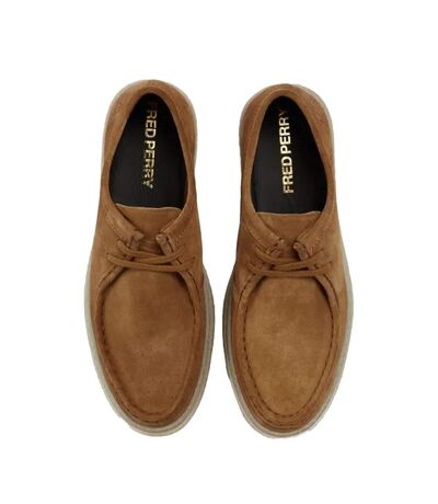 Mens dawson suede low trainers tan Fred Perry