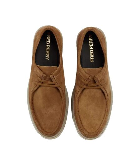 Mens dawson suede low trainers tan Fred Perry