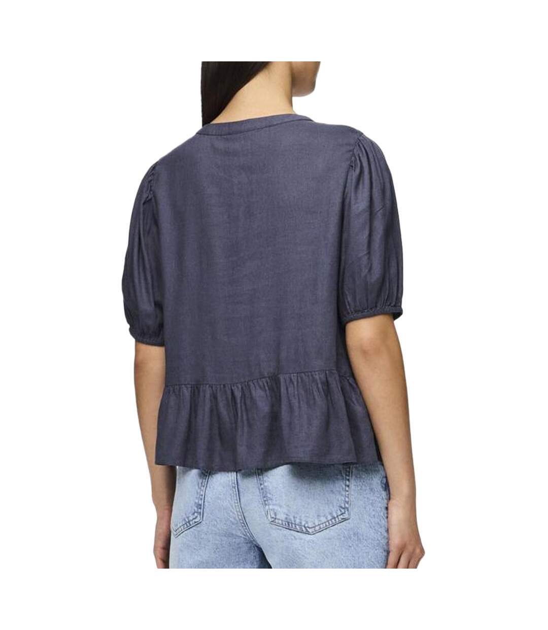 Blouse marine femme pieces pia 2/4-3