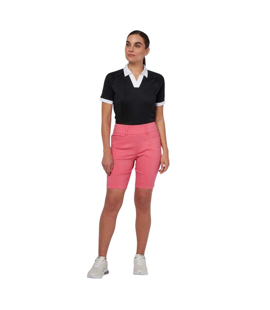 Polo Manches Raglan Femme Noir Callaway-1