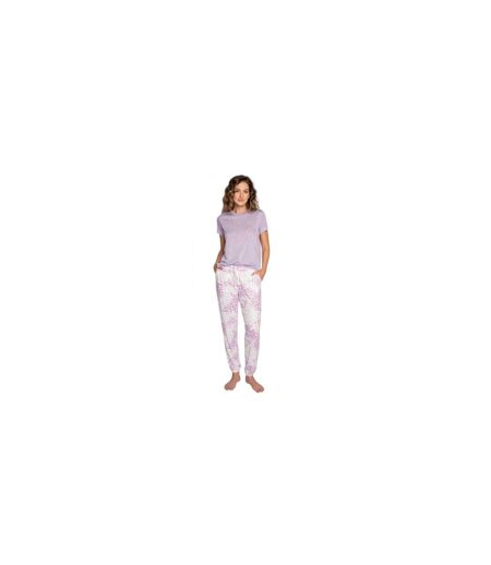 Womens/ladies Leopard Joggers Off White PJ Salvage