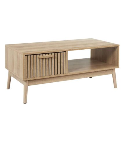 Table basse 1 tiroir et 1 niche Saulk en bois - Marron