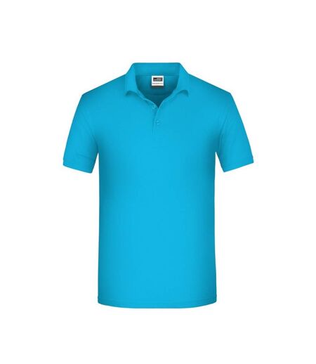 Polo Bio Workwear Homme Turquoise Vif James And Nicholson