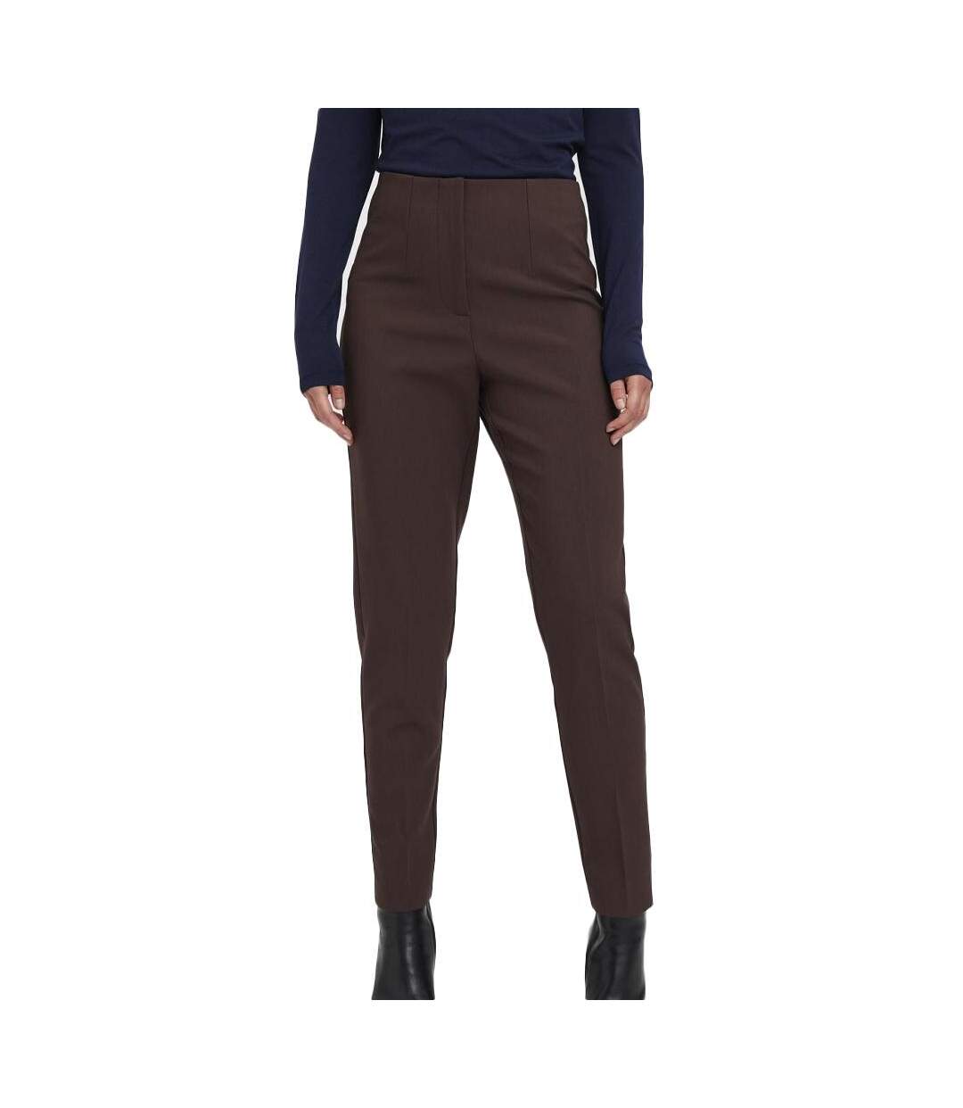 Pantalon Taille Haute Marron Femme Vero Moda Sandy - 30-1