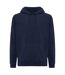 Unisex adult trivor microfleece hoodie navy Iqoniq-1