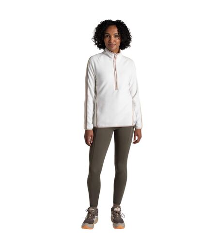 Haut Polaire À Col Montant Zippé Femme Blanc Cassé Craghoppers