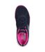 Womens/ladies flex appeal 5.0 fresh touch leather trainers navy/hot pink Skechers-4