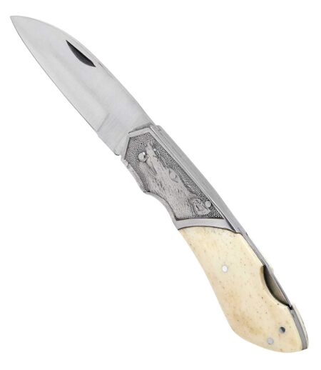 Wolf Engraved Pocket Knife
