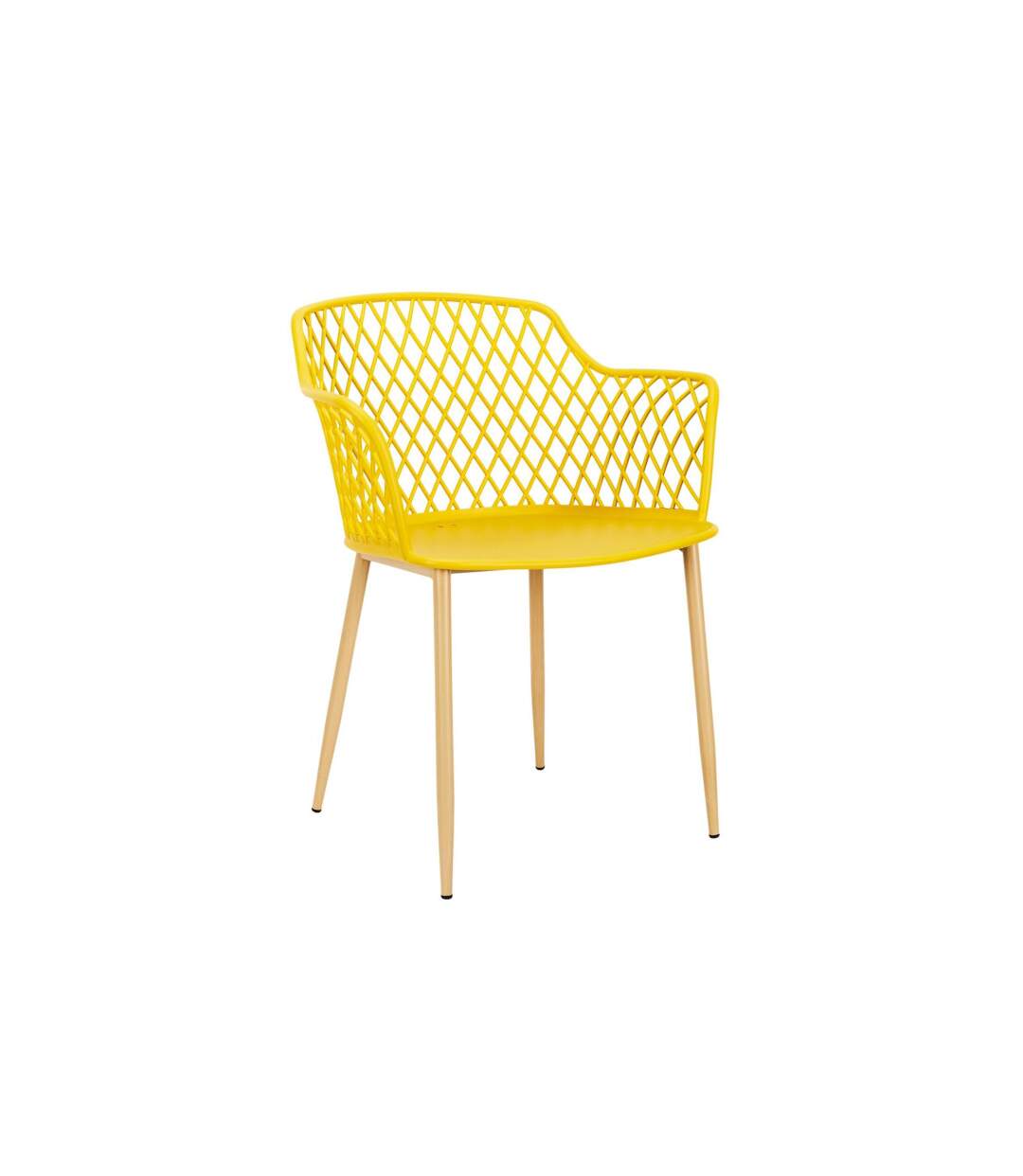 Lot de 4 Fauteuils Design Malaga 80cm Jaune-2