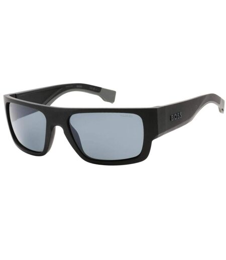 Lunettes De Soleil Motif/style Rectangulaire Homme Taille Unique Noir Mat Gris Hugo Boss