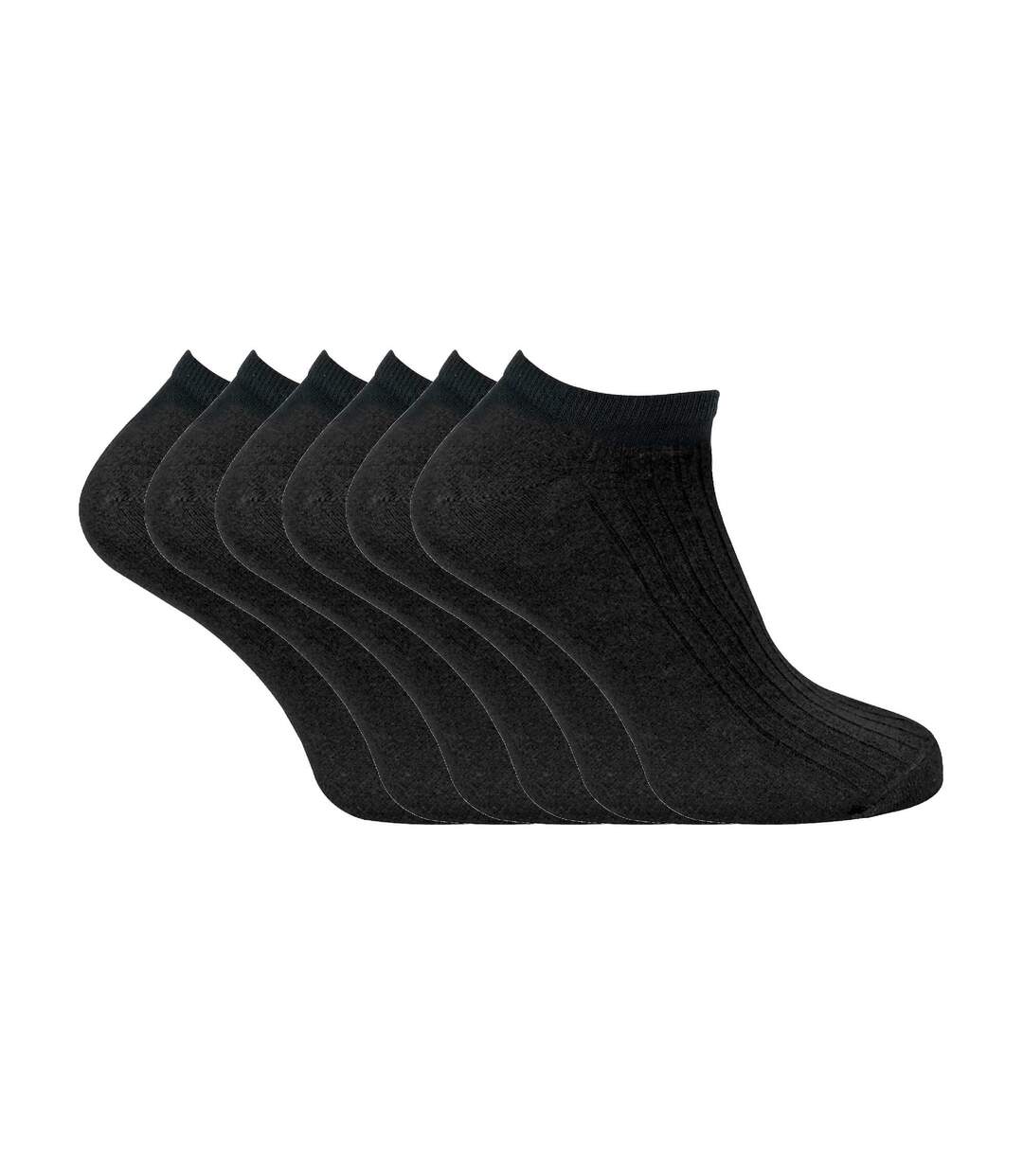 6 Pack Ladies Ankle Low Cut 100% Soft Cotton Socks-1
