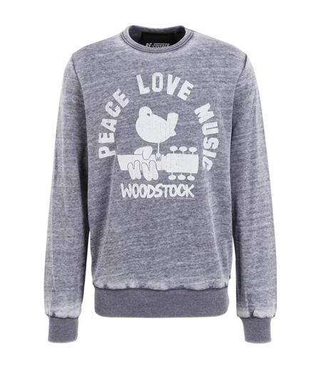 Sweat Peace Love Music Homme Gris Woodstock