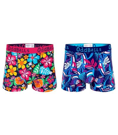 Oddballs Mens Tropical Boxer Shorts (Pack of 2) (Multicolored) - UTOB184