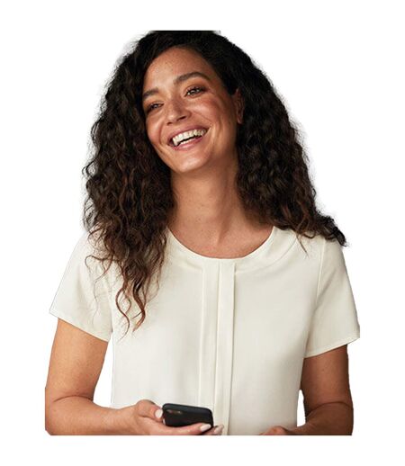 Blouse Manches Courtes Felina Femme Crème Brook Taverner