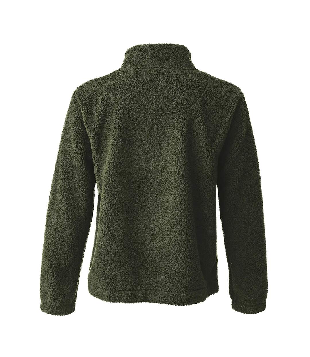 Unisex Adult Borg Fleece Jacket Olive Green Ravine-2