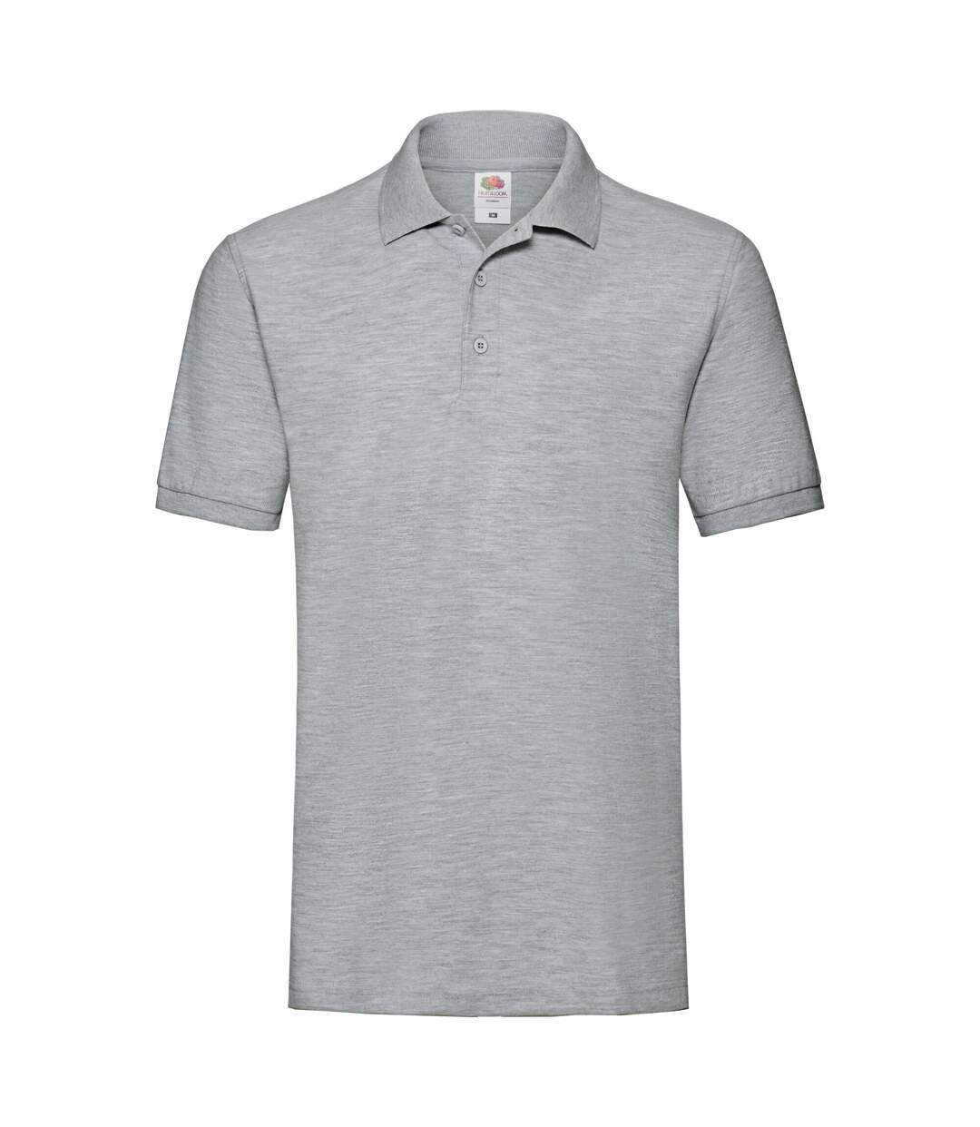 Mens premium pique polo shirt amber heather Fruit of the Loom-1