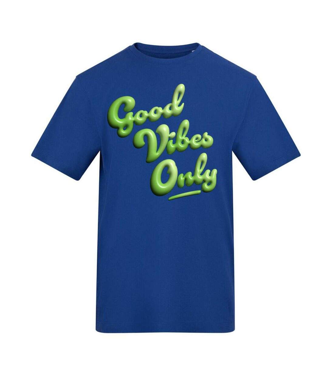 T-shirt Good Vibes Only Adulte Bleu AWD-1