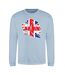 Sweat Motif/style Logo Adulte Bleu Ciel Lonsdale-1