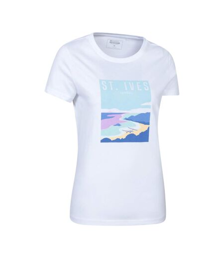 Womens/ladies St Ives Short-sleeved T-shirt White Mountain Warehouse