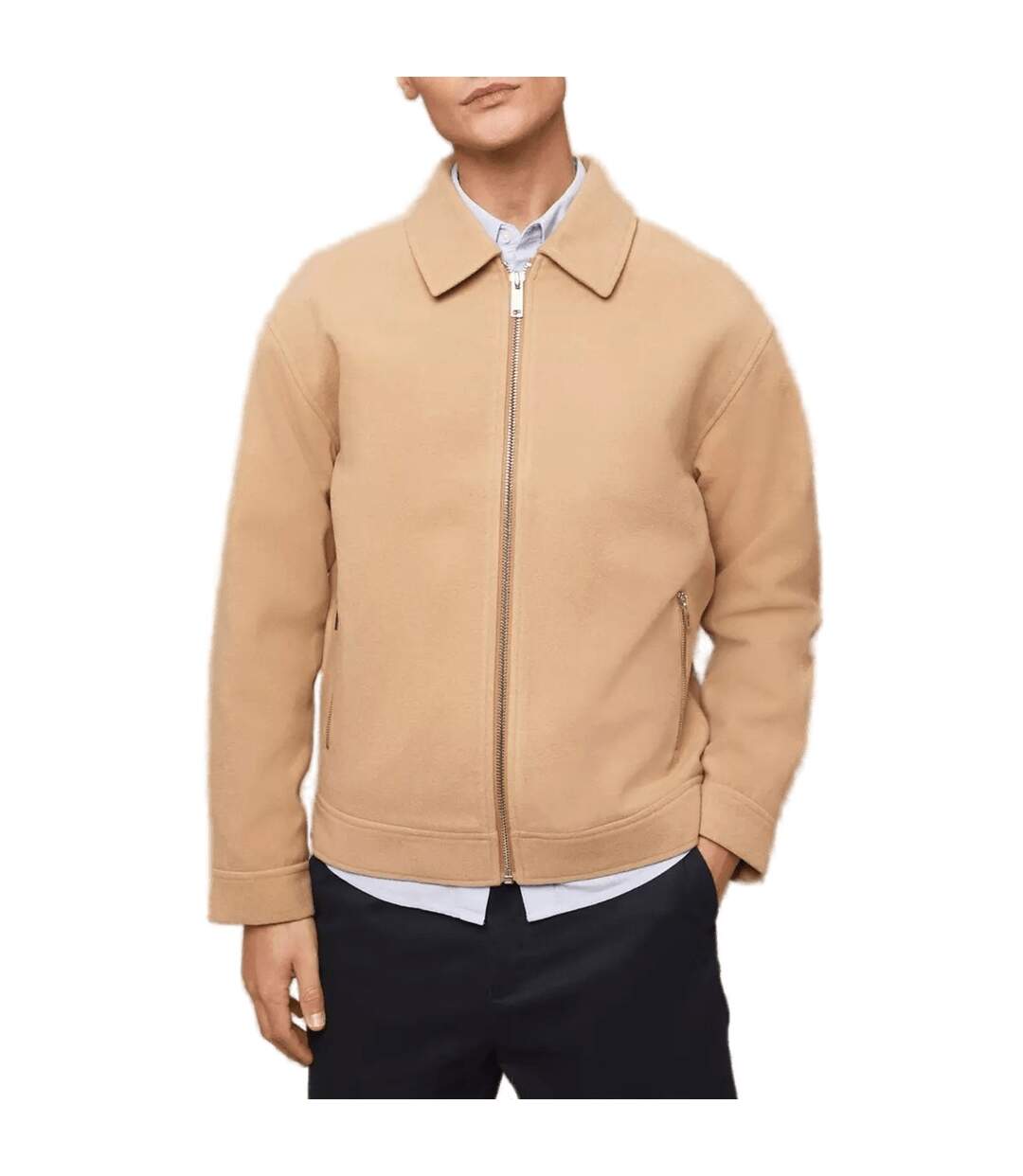 Mens collared jacket camel Burton