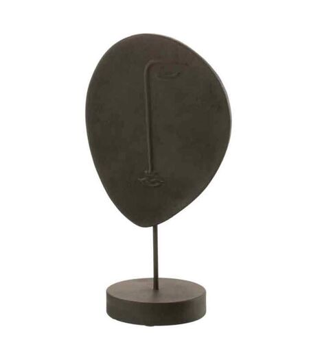 Statuette Déco sur Socle Tête Plate 34cm Noir