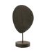 Statuette Déco sur Socle Tête Plate 34cm Noir-1