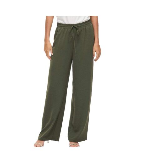 Pantalon fluide vert femme vila josa