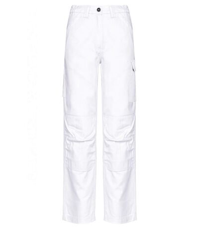 Pantalon de travail multipoches - Femme - WK741 - blanc