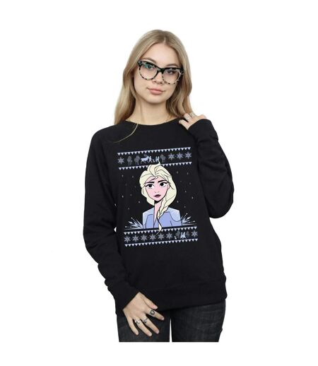 Disney - Sweat FROZEN ELSA CHRISTMAS - Femme (Noir) - UTBI18942