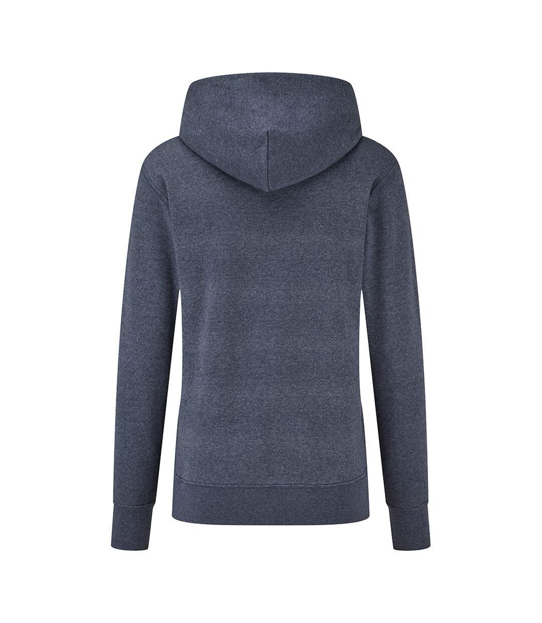 Fruit of the Loom Classic Lady Fit Hooded Sweatshirt (Heather Navy)