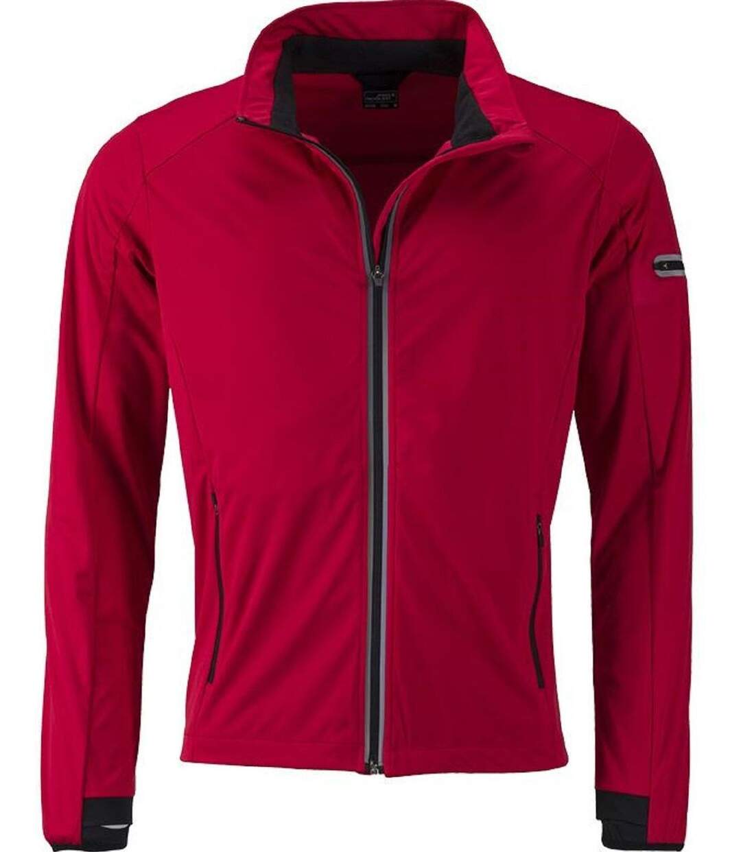 Veste softshell sport - Homme - JN1126 - rouge et noir-2