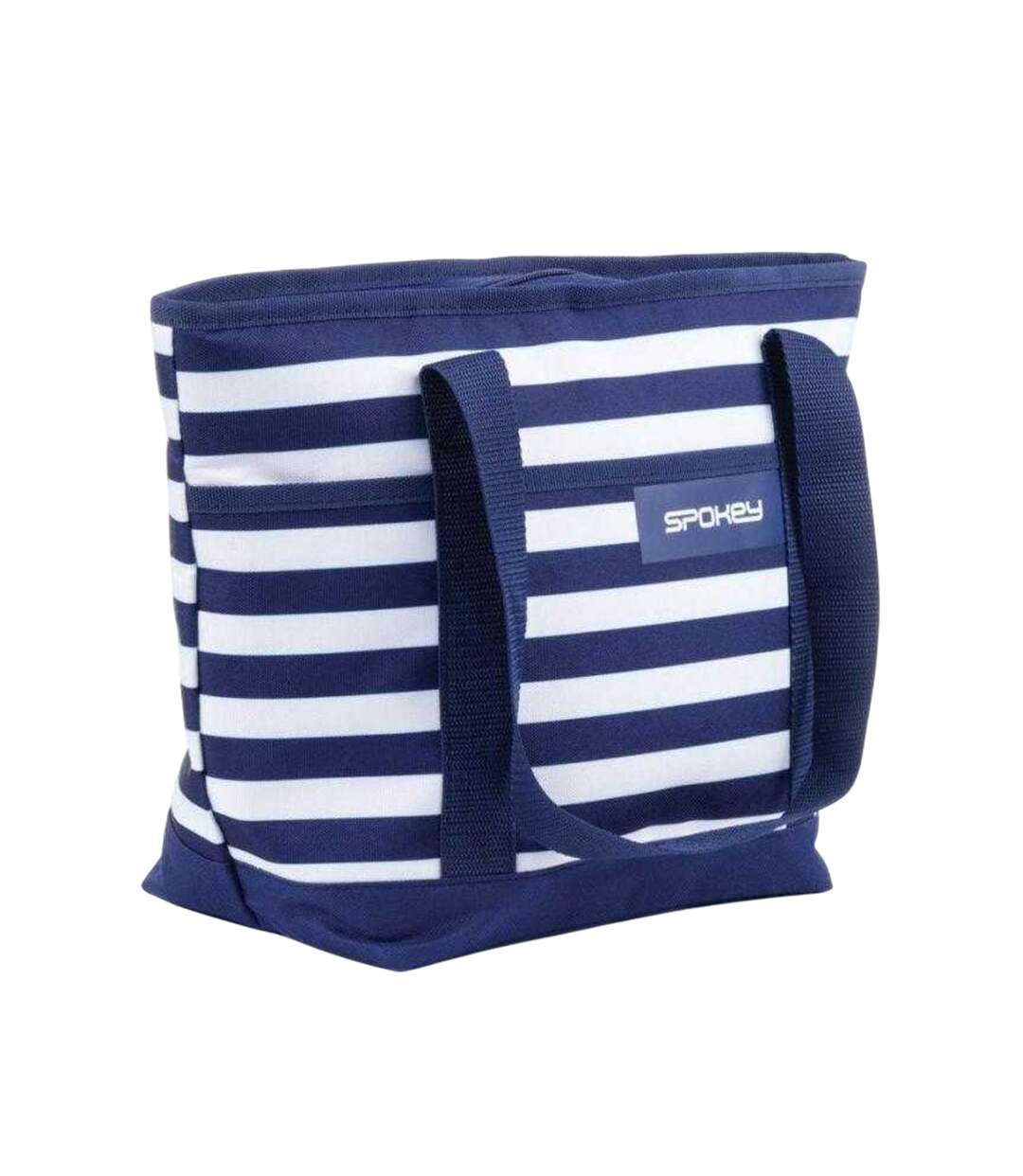 Tote Bag Plage Motif/style À Rayures Acapulco Taille Unique Bleu Marine Blanc Spokey-1