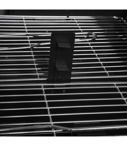 Barbecue à charbon avec tablette et roulettes Azur - 12 Personnes - Noir