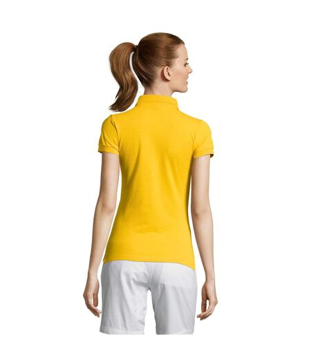 Polo Passion Femme Jaune Or SOLS
