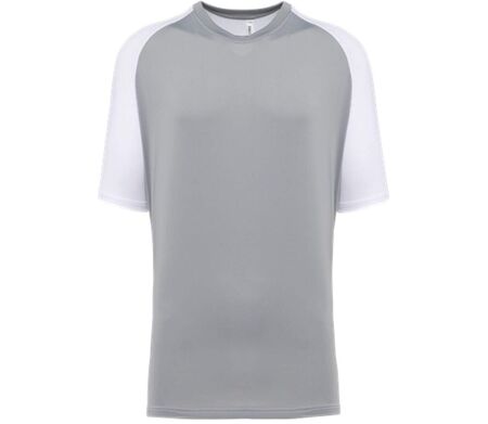 T-shirt de padel - Homme - PA4030 - blanc et gris fine