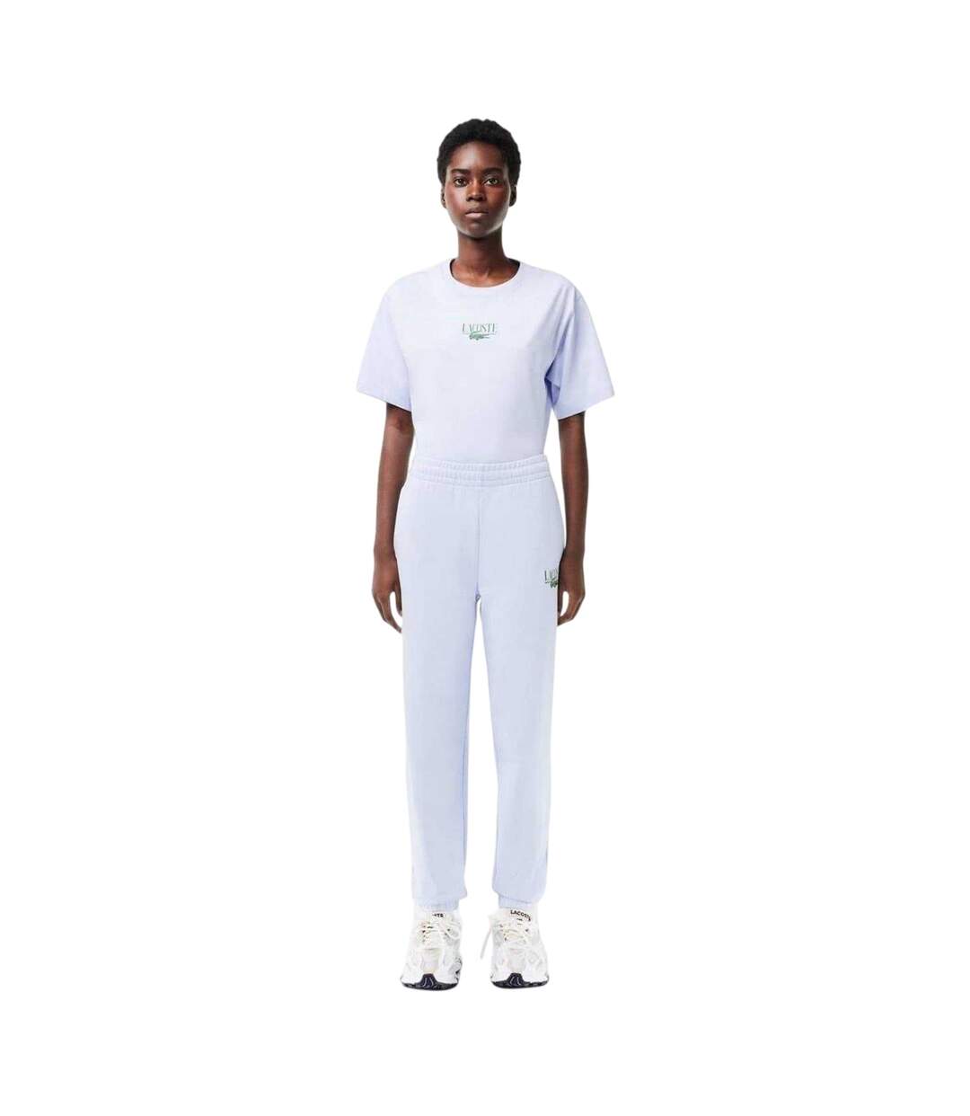 Womens/ladies Loungewear Fleece Relaxed Fit Joggers Blue Lacoste-1