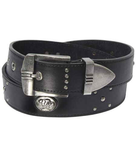 Men's Black Split Leather Belt 
