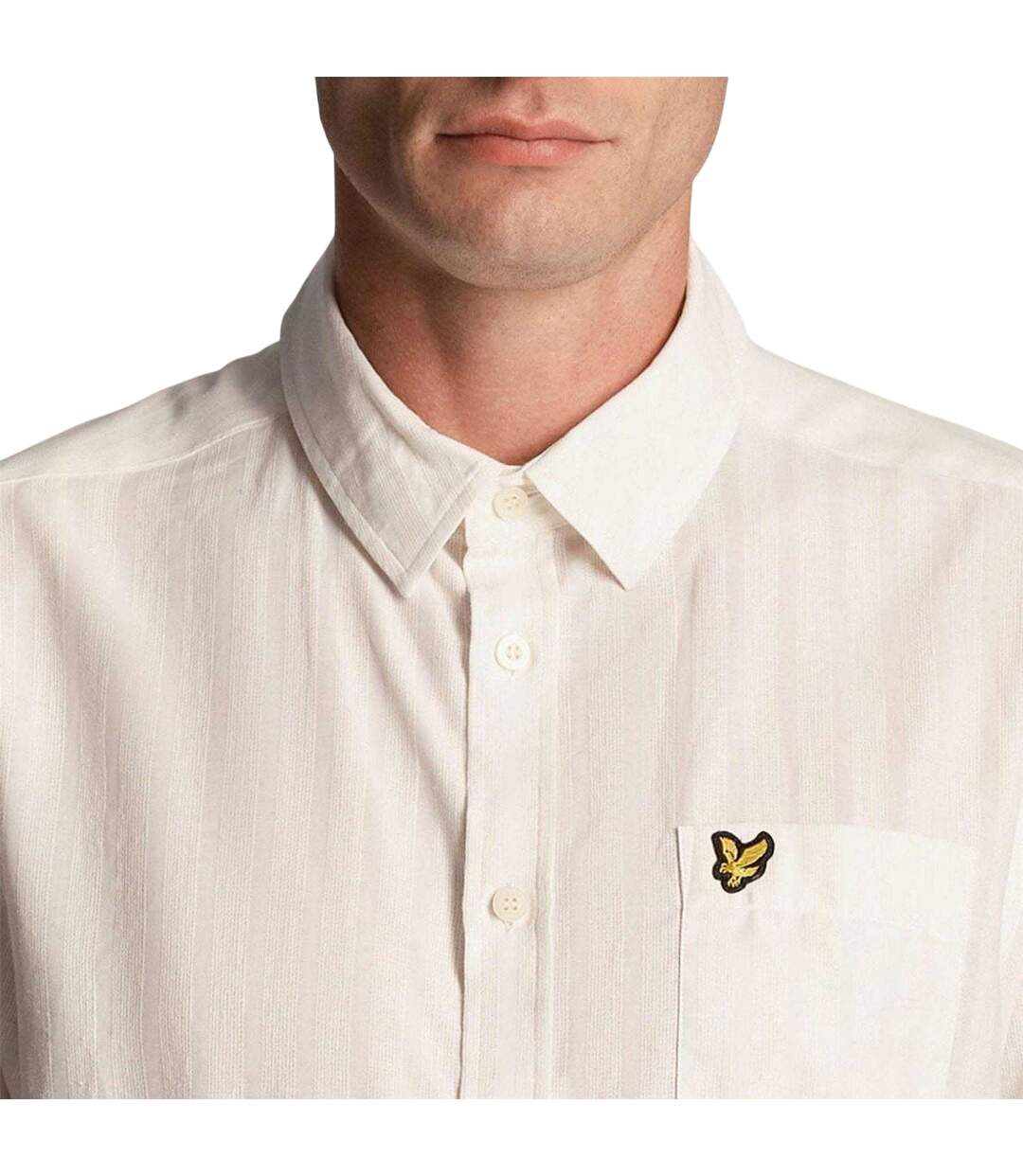 Chemise Motif/style Rayures Texturées Homme Blanc Lyle & Scott-4