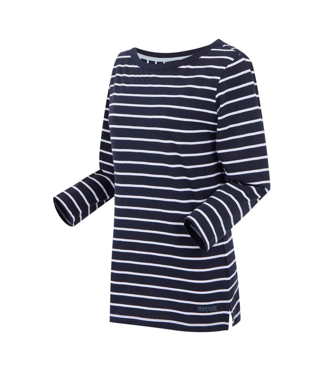 Womens/ladies baylette ii striped t-shirt navy/white Regatta-3