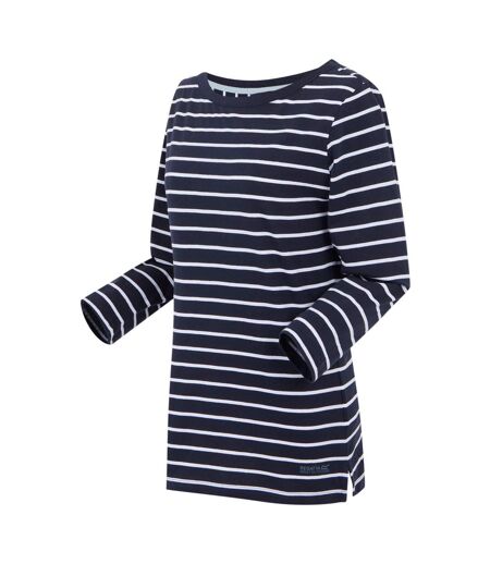 Womens/ladies baylette ii striped t-shirt navy/white Regatta