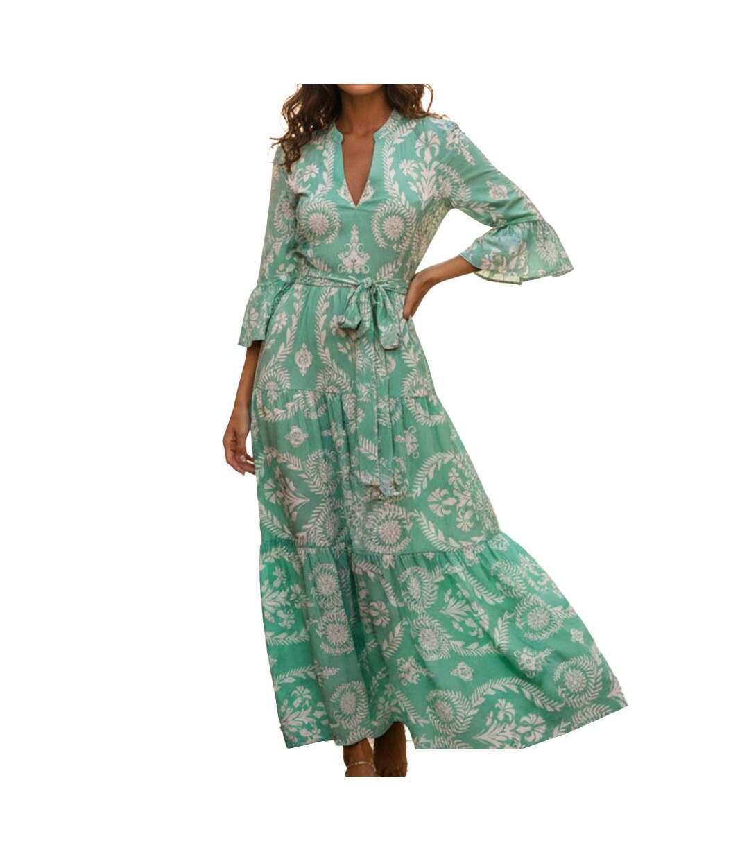 Robe verte femme vero moda zera-1