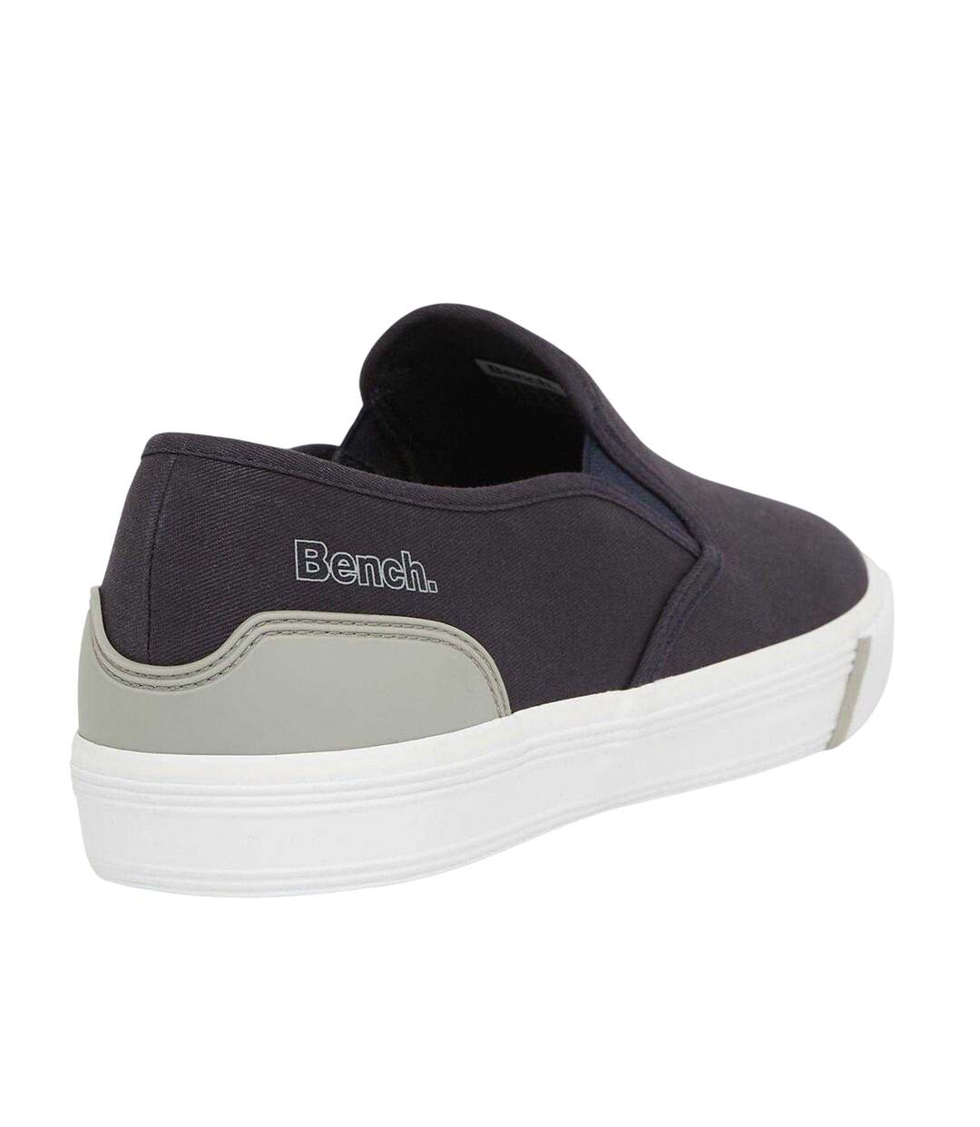 Mens Plain Slip-on Flat Trainers Navy Bench-2
