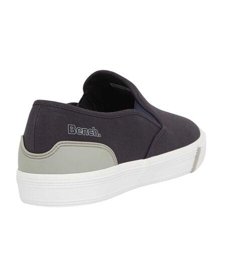 Mens Plain Slip-on Flat Trainers Navy Bench