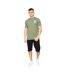 Mens Morville Cotton T-shirt Olive Crosshatch-4