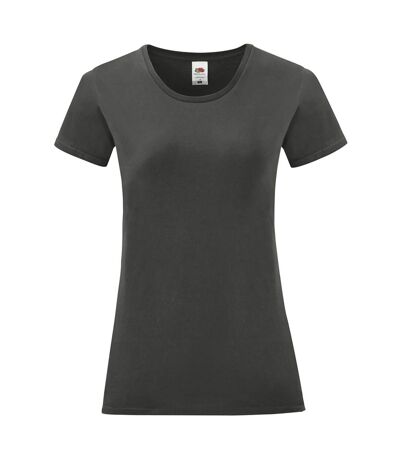 Fruit Of The Loom - T-shirt manches courtes ICONIC - Femme (Gris foncé) - UTPC3400